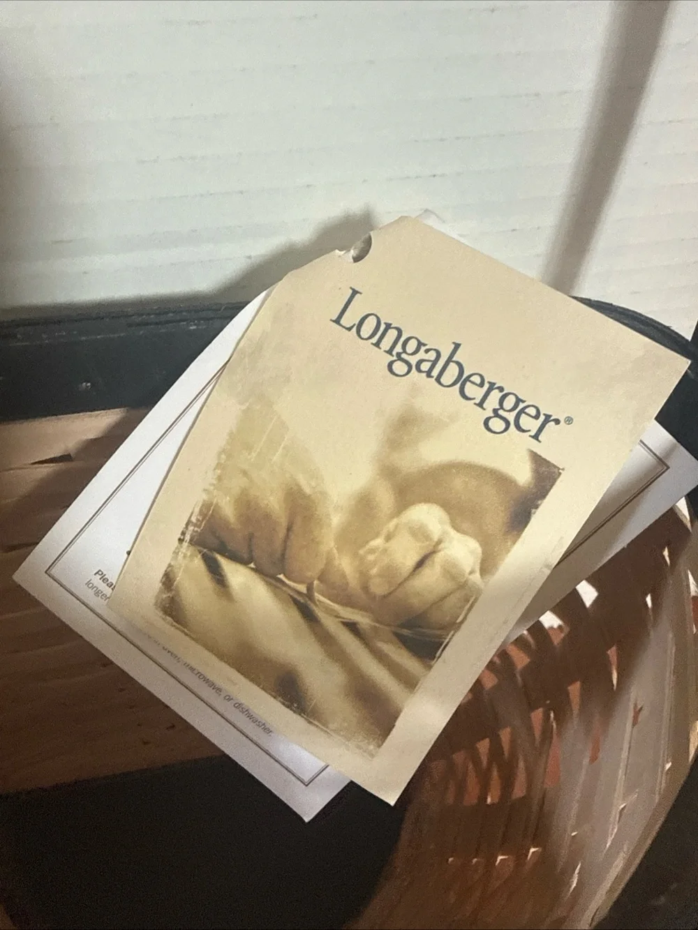 2011 Longaberger  Snowman Hanging Basket Felt Tie On Face NWT Discontinued